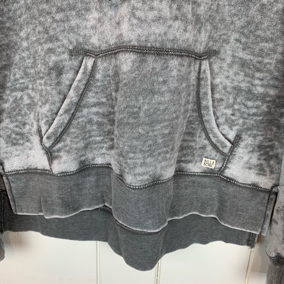 Billabong Hoodie Sweatshirt Small Gray Burnout - Picture 4 of 5